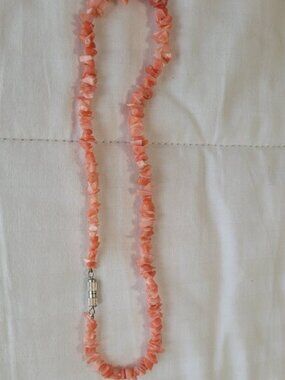 Coral Necklace Orange Choker Vintage